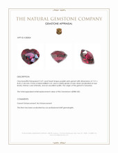 2.47 Ct. Purplish Pink Garnet from Tanzania Appraisal