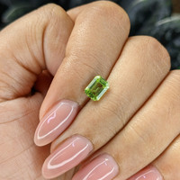 0.91 Ct. Green (Lime Green) Peridot from Tanzania Life Style