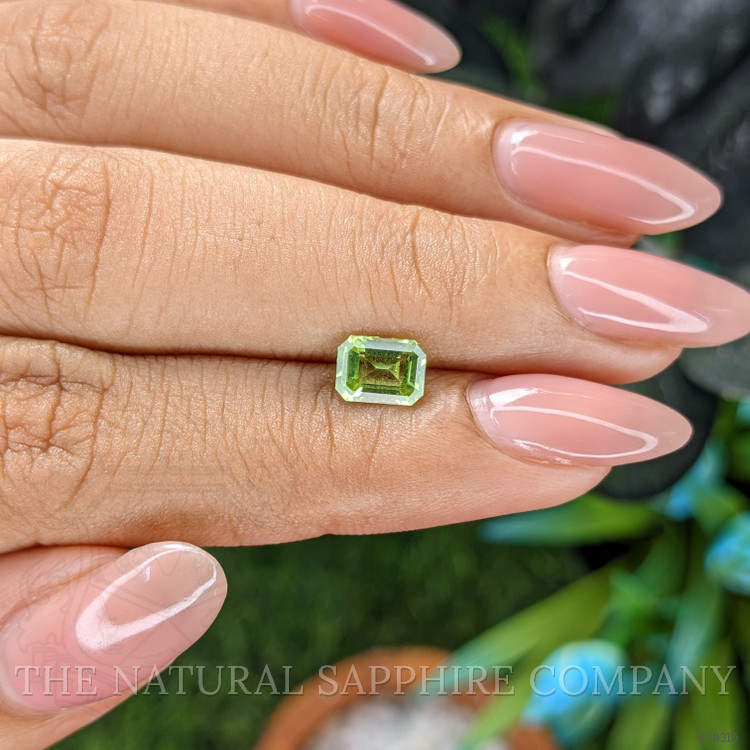 0.91 Ct. Green (Lime Green) Peridot from Tanzania