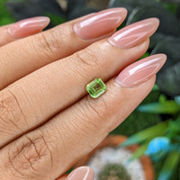 0.65 Ct. Green (Lime Green) Peridot from Tanzania Life Style