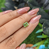 0.85 Ct. Green (Lime Green) Peridot from Tanzania Life Style