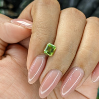 0.85 Ct. Green (Lime Green) Peridot from Tanzania Life Style