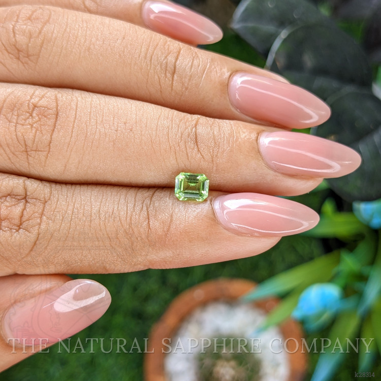 0.59 Ct. Green (Lime Green) Peridot from Tanzania