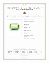 0.66 Ct. Green (Lime Green) Peridot from Tanzania Scan Report