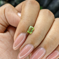 0.66 Ct. Green (Lime Green) Peridot from Tanzania Life Style