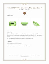 1.18 Ct. Green (Lime Green) Peridot from Tanzania Appraisal