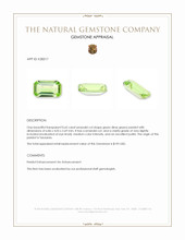 0.65 Ct. Green (Lime Green) Peridot from Tanzania Appraisal