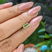 0.65 Ct. Green (Lime Green) Peridot from Tanzania Life Style
