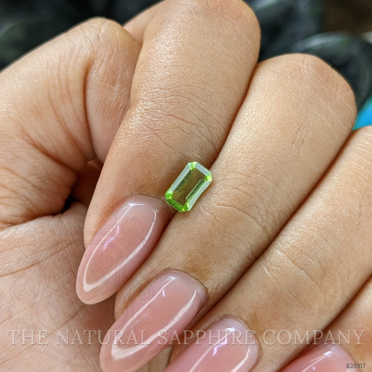 0.65 Ct. Green (Lime Green) Peridot from Tanzania