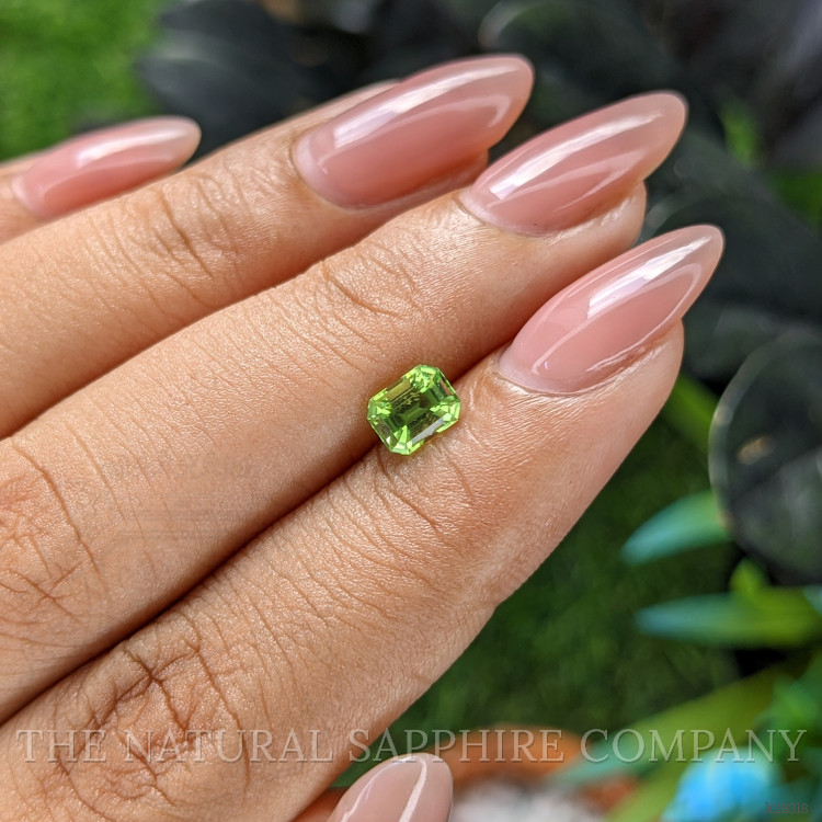 0.73 Ct. Green (Lime Green) Peridot from Tanzania