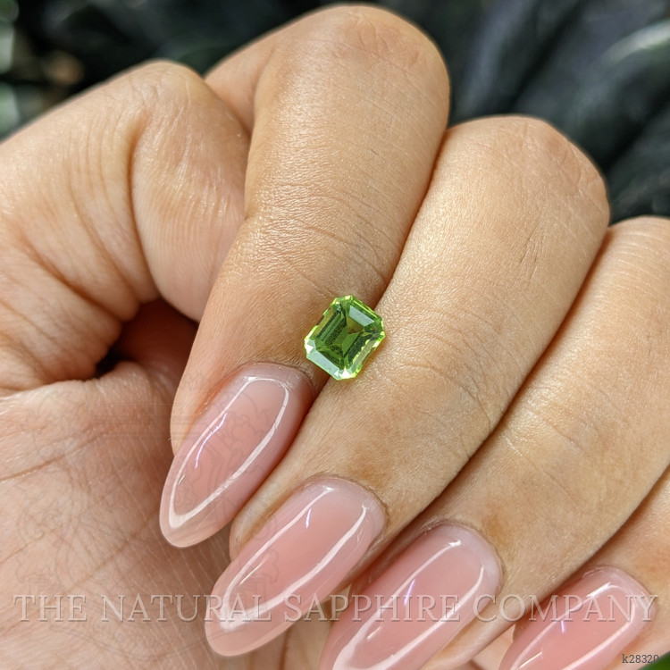 0.93 Ct. Green (Lime Green) Peridot from Tanzania