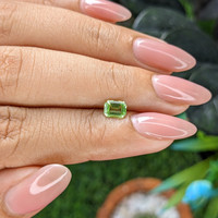 0.56 Ct. Green (Lime Green) Peridot from Tanzania Life Style