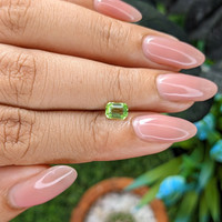 0.65 Ct. Green (Lime Green) Peridot from Tanzania Life Style