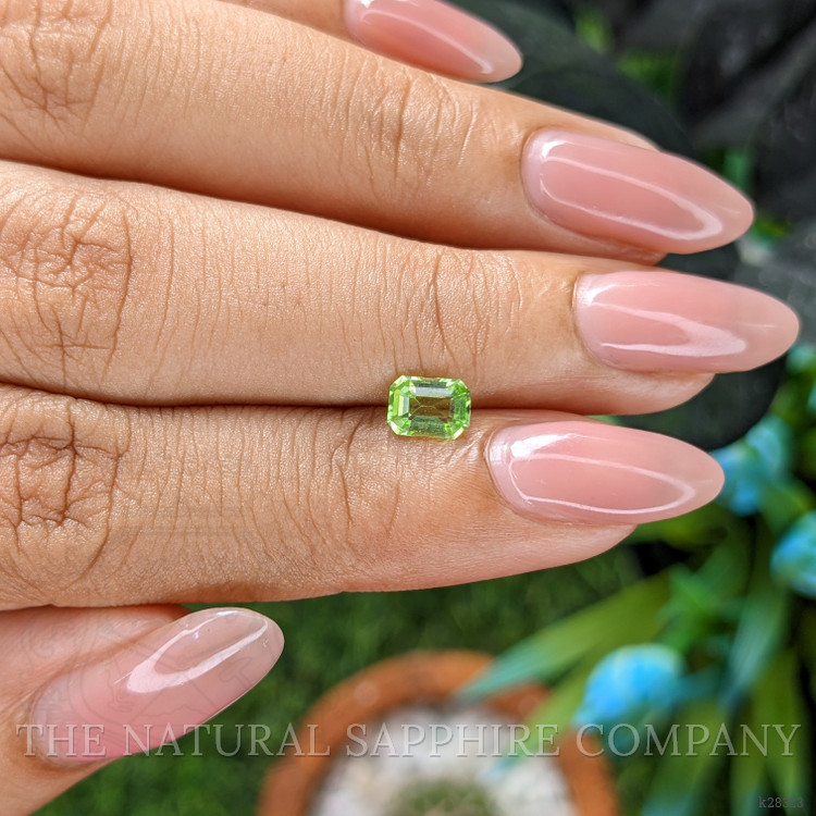 0.65 Ct. Green (Lime Green) Peridot from Tanzania