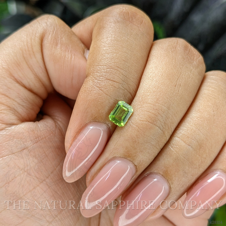 0.63 Ct. Green (Lime Green) Peridot from Tanzania