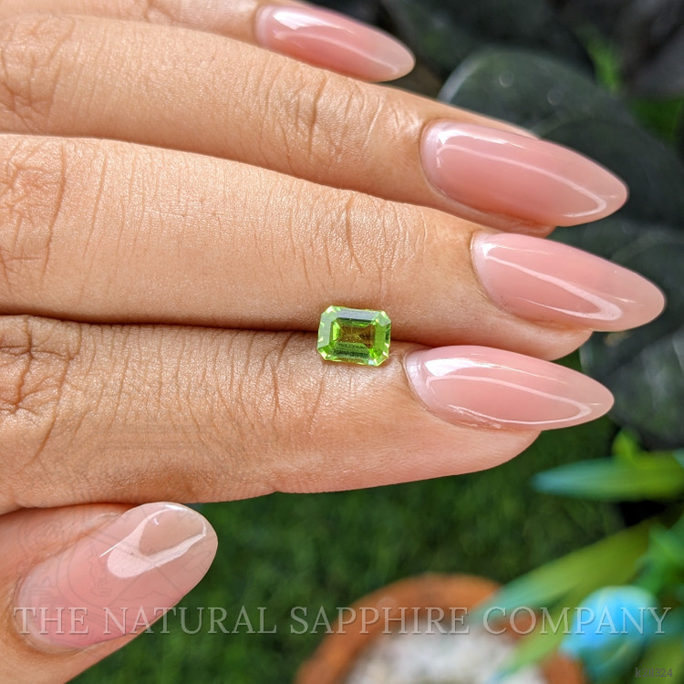 0.63 Ct. Green (Lime Green) Peridot from Tanzania