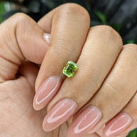 0.82 Ct. Green (Lime Green) Peridot from Tanzania Life Style
