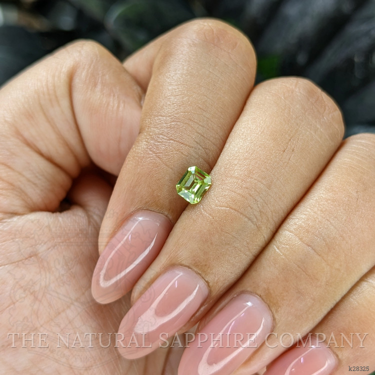 0.82 Ct. Green (Lime Green) Peridot from Tanzania