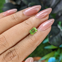 0.75 Ct. Green (Lime Green) Peridot from Tanzania Life Style