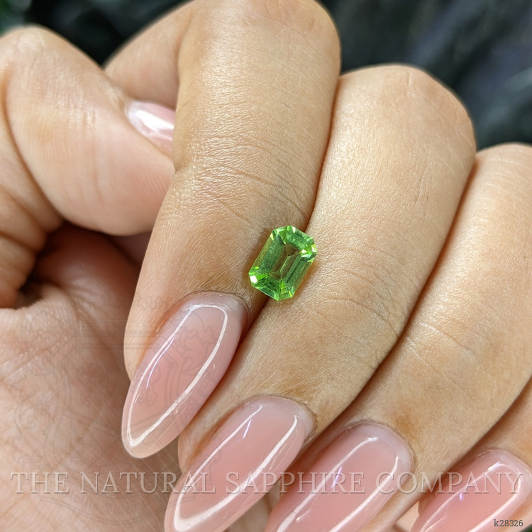0.75 Ct. Green (Lime Green) Peridot from Tanzania