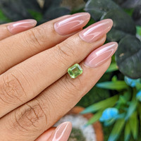0.78 Ct. Green (Lime Green) Peridot from Tanzania Life Style