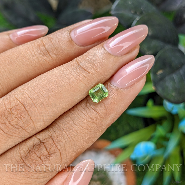 0.78 Ct. Green (Lime Green) Peridot from Tanzania