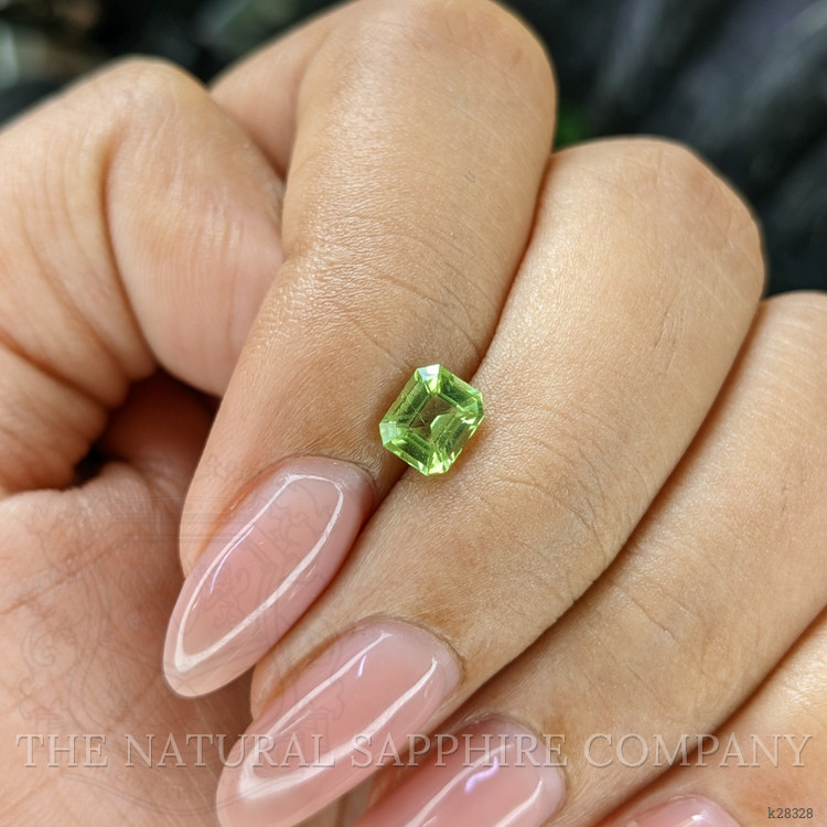 0.78 Ct. Green (Lime Green) Peridot from Tanzania