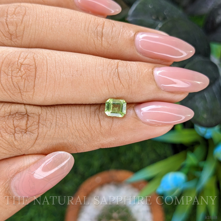 0.78 Ct. Green (Lime Green) Peridot from Tanzania