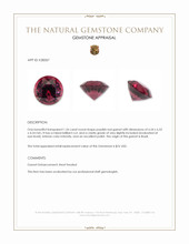 1.26 Ct. Purplish Red Garnet from Brazil Appraisal
