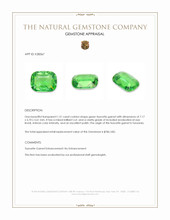 1.31 Ct. Tsavorite Garnet from Tanzania Appraisal