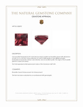 0.49 Ct. Purplish Red Rhodolite Garnet from Ceylon (Sri Lanka) Appraisal