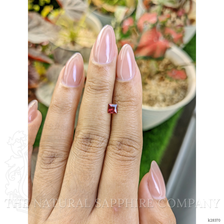 0.49 Ct. Purplish Red Rhodolite Garnet from Ceylon (Sri Lanka)