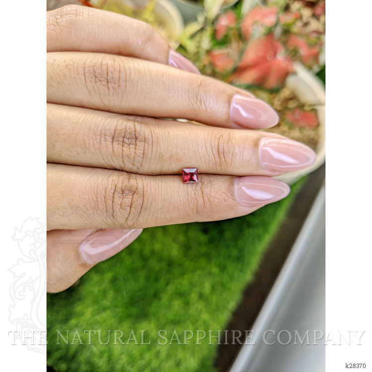0.49 Ct. Purplish Red Rhodolite Garnet from Ceylon (Sri Lanka)