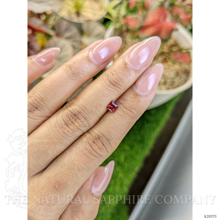 0.49 Ct. Purplish Red Rhodolite Garnet from Ceylon (Sri Lanka)