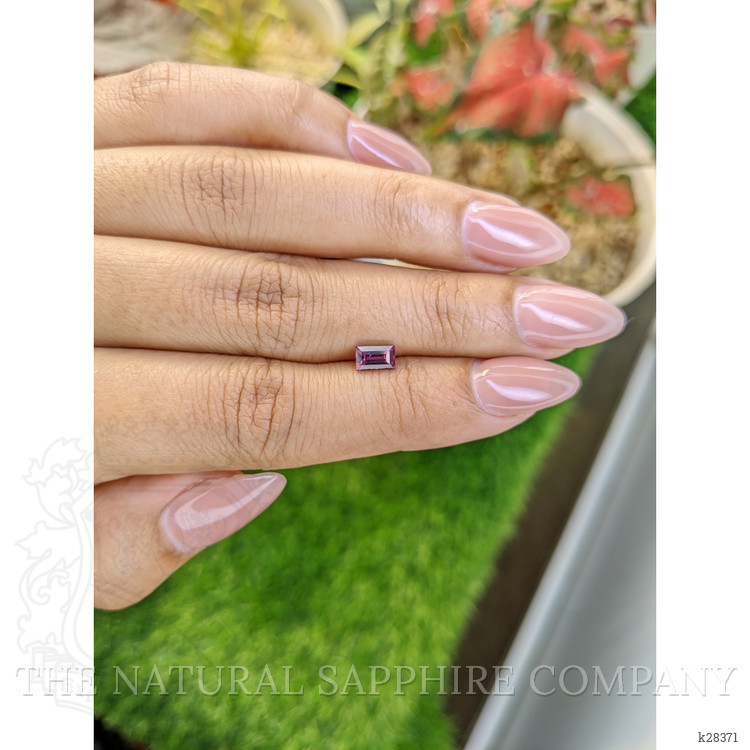0.74 Ct. Pinkish Purple Rhodolite Garnet from Ceylon (Sri Lanka)