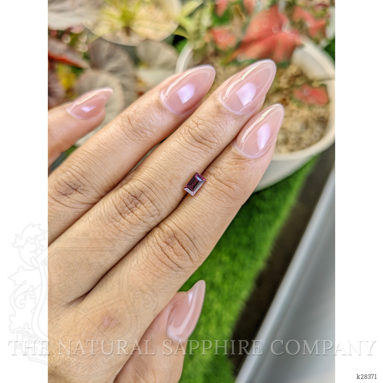 0.74 Ct. Pinkish Purple Rhodolite Garnet from Ceylon (Sri Lanka)
