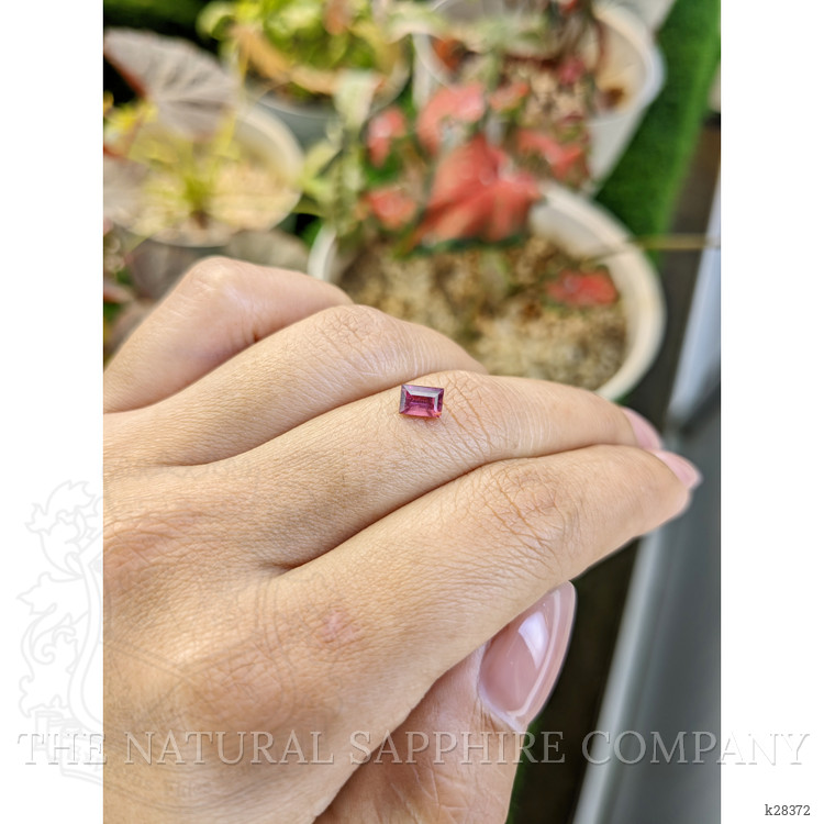 0.83 Ct. Purplish Red Rhodolite Garnet from Ceylon (Sri Lanka)