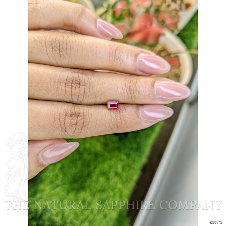 0.83 Ct. Purplish Red Rhodolite Garnet from Ceylon (Sri Lanka)