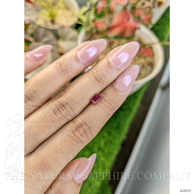 0.83 Ct. Purplish Red Rhodolite Garnet from Ceylon (Sri Lanka)