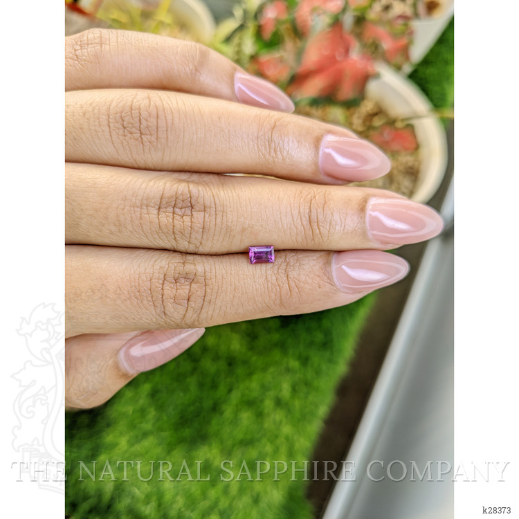0.49 Ct. Pinkish Purple Rhodolite Garnet from Ceylon (Sri Lanka)