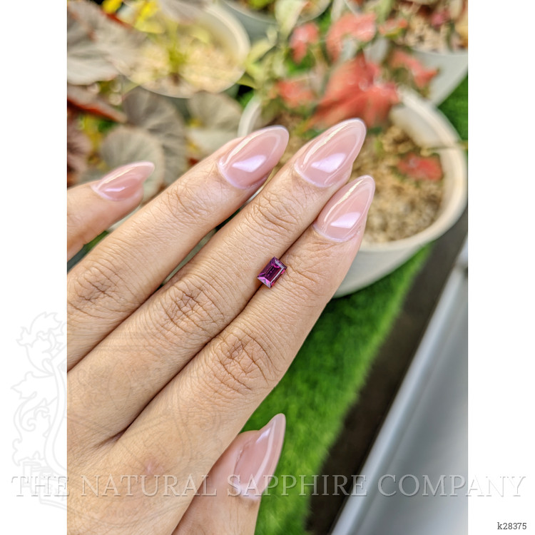 0.89 Ct. Pinkish Purple Rhodolite Garnet from Ceylon (Sri Lanka)