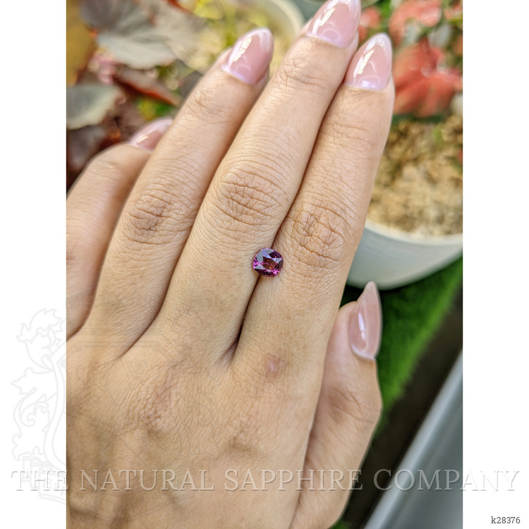 0.89 Ct. Purplish Pink Rhodolite Garnet from Ceylon (Sri Lanka)