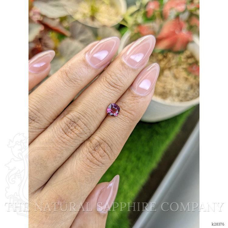 0.89 Ct. Purplish Pink Rhodolite Garnet from Ceylon (Sri Lanka)