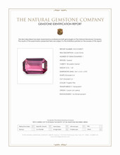 1.43 Ct. Purplish Pink Rhodolite Garnet from Ceylon (Sri Lanka) Scan Report