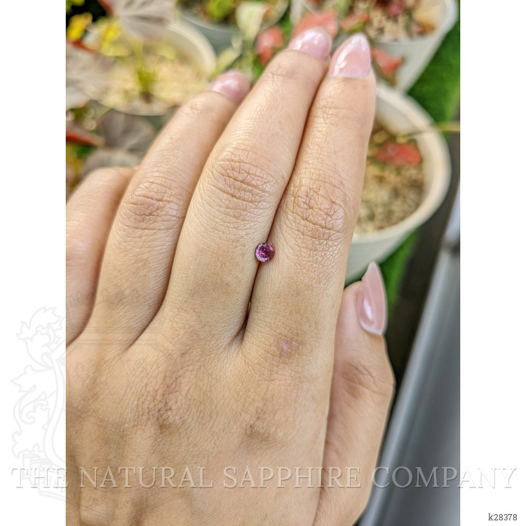 0.33 Ct. Purplish Pink Rhodolite Garnet from Ceylon (Sri Lanka)