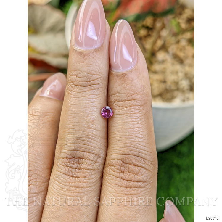 0.33 Ct. Purplish Pink Rhodolite Garnet from Ceylon (Sri Lanka)