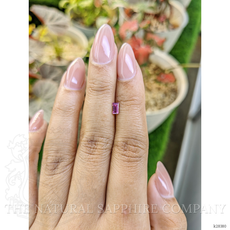 0.37 Ct. Pinkish Purple Rhodolite Garnet from Ceylon (Sri Lanka)