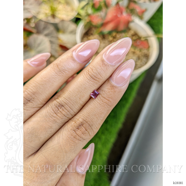0.33 Ct. Pinkish Purple Rhodolite Garnet from Ceylon (Sri Lanka)