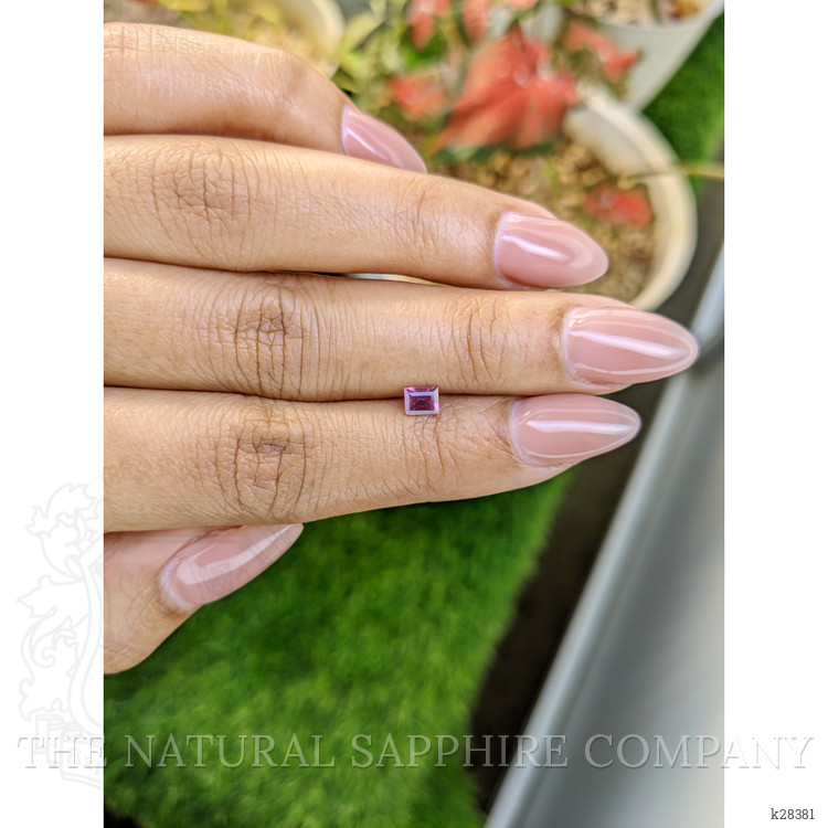 0.33 Ct. Pinkish Purple Rhodolite Garnet from Ceylon (Sri Lanka)