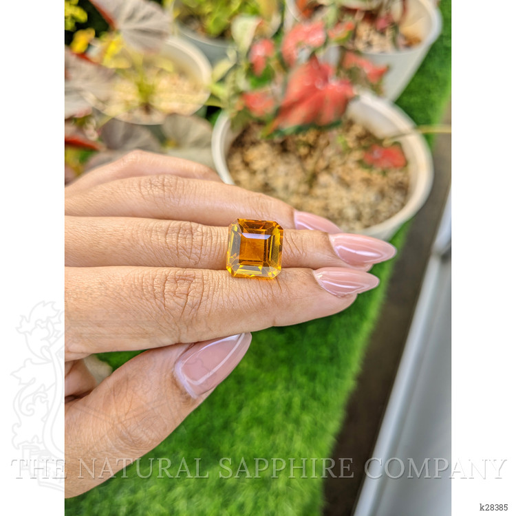 11.20 Ct. Yellowish Orange Citrine from Ceylon (Sri Lanka)